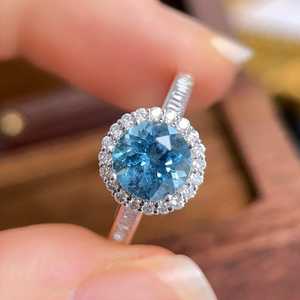 Anillo de Aguamarina Santa María Hecho a Mano, Joyería Fina de Lujo, Regalo de Compromiso o Boda para Mujer, Elegante y Único - Product Image 1