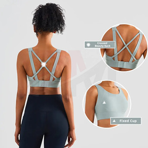 Conjunto Deportivo de Dos Piezas para Mujer, Color Azul, Venta al Por Mayor, Marca Personalizada, Ropa de Gimnasio, Color Sólido, Impresión de Logotipo - Product Image 4