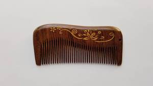 Trending Natural Wood Hair Comb With Hand Printing Design Durable <b>Beard</b> Comb for Daily Hair <b>Care</b> Use - Product Image 2