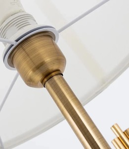 Table lamp bedside lamp modern lighting gold lamp brass finish decorative lamp fabric lampshade drum shade contemporary design - Product Image 6