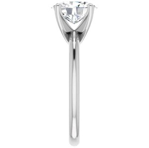 Oval Cut Moissanite Solitaire <b>Ring</b> 925 Sterling Silver Silver Plated Luxury Engagement Wedding Anniversary Party Gift Women's - Product Image 4