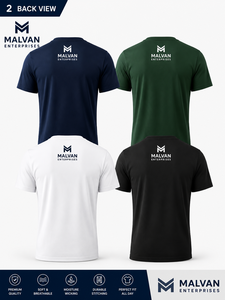 T-shirt Athlétique Personnalisé pour Homme 100% Coton à Col Roulé Formel, Imprimé par Sérigraphie, Anti-boulochage, Respirant et Écologique - Product Image 2
