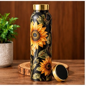 Botella de Agua de Cobre con Diseño Bohemio y Tapa de Cobre, Portátil para Viajes - Product Image 2