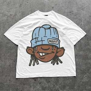 เสื้อยืดโอเวอร์ไซส์ลายกราฟิกสไตล์สตรีทแวร์ ลุคย้อนยุค ผ้าคอตตอนหนา ลุคดิบๆ สบายๆ แฟชั่นสำหรับผู้ชาย - Product Image 5