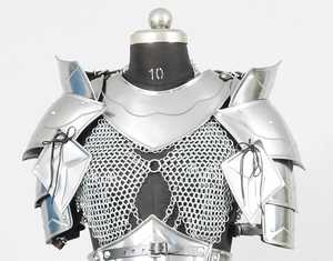 Silver Plated Stainless Steel Full Body Armor Chainmail Top Welded Design Cosplay <b>Costume</b> Fairy Theme Modern Customized Logo - Product Image 2