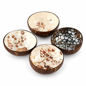 Tazón de Madera de Coco de 500 ml Hecho a Mano, Diseño Creativo, Tazones Personalizados con Logotipo, Cuchara Colorida, Marca MPL Vietnam - Product Image 1