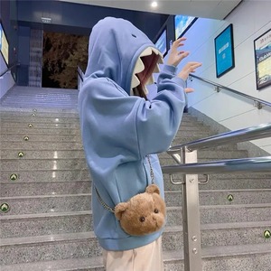 Sudadera con Capucha Unisex Divertida de Algodón 100% de Forro Polar, Oversize, Manga Regular, Blusa Gruesa de Otoño, Transpirable y Antiencogimiento - Product Image 3