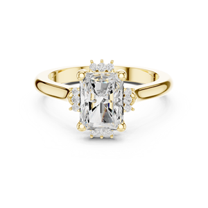 แหวนหมั้นเพชรทรงเรเดียนท์คัท 2 กะรัต เพาะเลี้ยงในห้องปฏิบัติการ ดีไซน์เรียบหรูคลาสสิก ทอง 10k 14K 18K พร้อมใบรับรอง IGI เพชร VS1 E สำหรับวันครบรอบแต่งงาน - Product Image 1