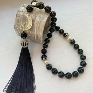 Cuentas de Oración Musulmanas de Resina Ámbar de 10mm, Personalizables al por Mayor, Rosario Islámico Tasbih, Hechas a Mano, Ecológicas, Redondas - Product Image 1