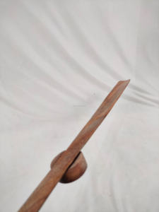 Base de cuerno de zapato de madera de nogal pulido 75cm mango largo ecológico fácil de usar ayudante para mujeres niños bebé - Product Image 3