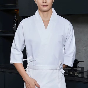 Uniformes de Chef de Verano, Ropa de Trabajo de Manga Corta Tejida para Hombres y Mujeres, para Restaurante de Sushi, Cocina, Bar - Product Image 6
