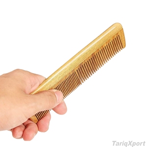 Nouvelle conception, peigne à cheveux classique en bambou et plastique écologique, durable, à dents larges, pour salon de coiffure, logo personnalisé - Product Image 6