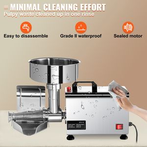 Macchina Elettrica Professionale per la Lavorazione del Pomodoro 370W 110V, Pressa e Colino in Acciaio Inox, Processore Alimentare 90-160 Kg - Product Image 5
