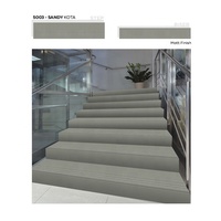Carrelage d'escalier en porcelaine Indian Supply 120x30cm, motif marbre, avec nez de marche rainuré, pour marches de maison