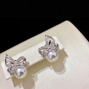 Boucles d'oreilles en argent pur S925 avec perle d'eau douce Edison de 10-11 mm, avec fermoir d'oreille, deux façons de porter, accessoire de mode en cristal - Product Image 2
