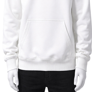 เสื้อฮู้ดดี้ผู้หญิงแบบสวมหัว ผ้าฟลีซเนื้อหนัก 100% ผ้าฝ้าย ระบายอากาศได้ดี ทรงโอเวอร์ไซส์ สีพื้น มีกระเป๋า  พร้อมโลโก้ - Product Image 6