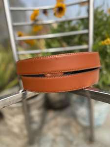 Cinturón Casual de Cuero Vacuno Genuino Hecho a Mano con Detalle Bordado y Hebilla de Acero, Diseño de Hebilla Western, 3.5cm de Ancho, 120cm de Largo - Product Image 2