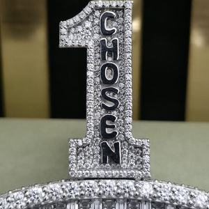 Colgante Hip Hop de Moissanita con Número Personalizado, Chapado en Plata 925, con Letras y Nombre Personalizado, Pasa la Prueba del Diamante, Colgante Bust Down - Product Image 2
