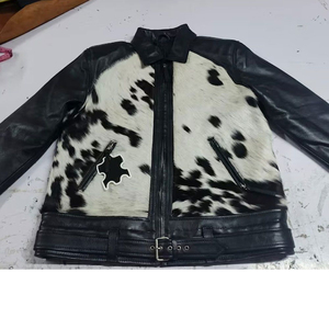 เสื้อแจ็คเก็ตหนังวัวแท้ปักโลโก้ตามสั่งสำหรับผู้ชาย แจ็คเก็ตหนังวัวแท้ทันสมัย สวมใส่สบายในฤดูหนาว - Product Image 1