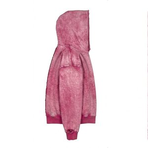 Sudadera con Capucha para Mujer, Estilo Tie-Dye Rosa, con Logotipo Personalizado, Manga Larga, Tejido de Punto, Spandex/Poliéster, Cierre de Cremallera, Transpirable - Product Image 4