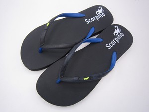 Scorpino – Chaussons d'extérieur d'hiver noirs et jaunes en caoutchouc naturel, antidérapants, imperméables, légers, à bout ouvert, tongs d'été - Product Image 1