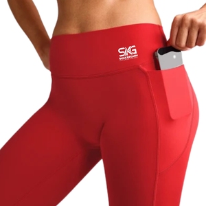 Women's Stretch Pocket Leggings Custom High Waist Fitness Yoga <b>Pants</b> Tummy Control Workout Running Training Gym Athletic - Product Image 1