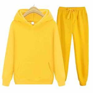 High Quality Custom logo Printing Cotton Polyester Jogging Men Sweatsuit Tracksuit Loose Fit Autumn Winter Unisex Hoodie <b>Set</b> - Product Image 3