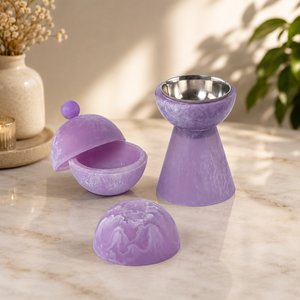 Porte-Bakhoor en résine géométrique pour cadeau de l'Aïd, brûleur d'encens arabe texturé marbré, diffuseur de parfum d'ambiance pour salon et bureau - Product Image 5