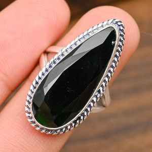 Bague en diopside chromée, argent sterling 925 massif, faite à la main, bijou en pierre naturelle, cadeau pour femme - Product Image 2