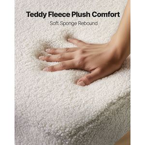 Set di 6 Sedie da Pranzo Mid-Century Modern in Bouclé, Sedie Laterali con Rivestimento in Sherpa, Salvaspazio per Tavolo da Pranzo - Product Image 4