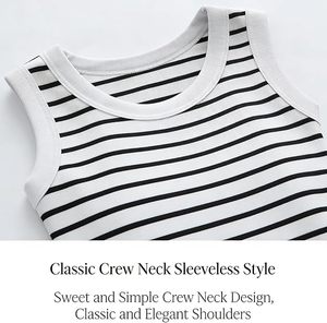 Women’s Slimming Ribbed Tank Top – Sleeveless Knitted Spandex Nylon Casual Summer Top with Solid <b>Straps</b> Front Logo Stretch - Product Image 4