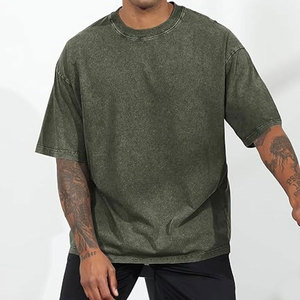 Camisetas de Hombre con Diseño Moderno y Personalizado, Lavado Ácido, Color Sólido, Manga Corta, Cuello Redondo - Product Image 5