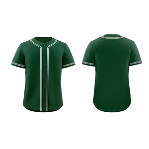 Best Quality 100% Cotton/Polyester Baseball Jersey Digital Print V-neck Breathable Adult Customized Color Solid Pattern - Product Image 3