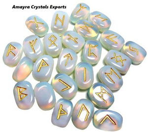 Juego de Runas de Opalita Natural Espiritual, Hecho a Mano, con Piedras Preciosas, Cristales Naturales, Compra al por Mayor en Amayra Crystals Exports India - Product Image 4