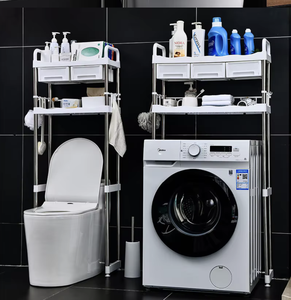 OEM/ODM Vietnam <b>Bathroom</b> Toilet Storage Rack Organizer Shelf Space Saving Storage Holder for Home <b>Bathroom</b> Use - Product Image 2