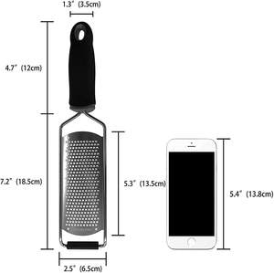Rallador de Queso de Acero Inoxidable con Cubierta Protectora Suave, Rallador de Cocina Afilado para Queso, Verduras, Chocolate y Cítricos - Product Image 5
