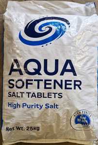 AQUA SOFTENER Food Grade High Purity Salt Tablets 99.70% Sodium <b>Chloride</b> 25kg Industrial & Domestic Use Water Softener - Product Image 1
