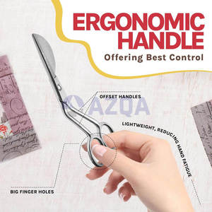 Ciseaux à bec de canard personnalisés avec logo OEM, en acier inoxydable de qualité industrielle, outil de découpe pour la sculpture sur tapis et la broderie - Product Image 4