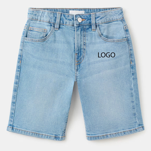 Shorts d'été pour garçons en denim classique, vêtements tendance pour enfants / Design de haute qualité avec coupe tendance pour les acheteurs en gros, service OEM - Product Image 1