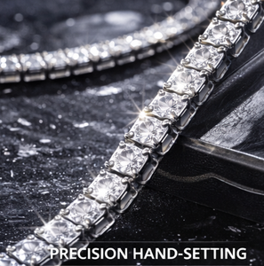 Collar de cadena de tenis de lujo con incrustaciones de circonitas – Plata de ley 925 / Acero inoxidable, joyería Hip Hop con circonitas para hombre y mujer, 6 mm - Product Image 6