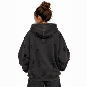 Best Brand <b>Name</b> Women Distressed <b>Hoodie</b> Offering Superior Comfort Modern Design Soft Fabric Relaxed Fit And Trendy Everyday - Product Image 4