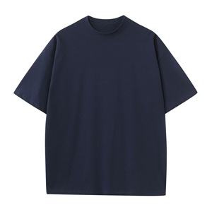 Camiseta Oversize de Algodón Peinado de 230g, Cuello Redondo, Manga Corta, Color Liso, Estilo Casual con Estampado Digital en la Parte de Abajo del Hombro - Product Image 4