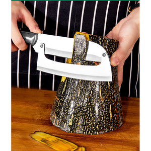 Éplucheur multifonctionnel pour carottes, pommes de terre, fruits, oranges, <span class=keywords><strong>oignons</strong></span>, légumes, ail, en acier inoxydable avec manche en bois - Product Image 1
