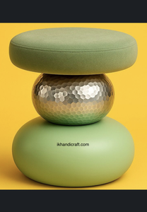 Nouvel Arrivage Direct Usine Inde : Ensemble Table Basse Moderne en Cuivre Doré et Pierre, 2 Pièces, Meubles de Maison Personnalisables - Product Image 2