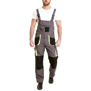 Peto de trabajo para hombre, pantalones de trabajo, babero y tirantes, pantalones con múltiples bolsillos, mono protector, uniformes de seguridad, poliéster - Product Image 1