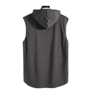 Sudadera sin mangas con cremallera para gimnasio y culturismo, para hombre, corte regular, para entrenamiento, sudadera tipo tank top - Product Image 2