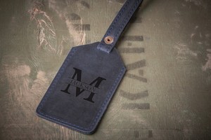 Luxury Genuine Leather Luggage <b>Tags</b> Travel ID <b>Tags</b> Privacy Shield Suitcase Labels Custom Logo Bulk Ship LMP-0278 - Product Image 2
