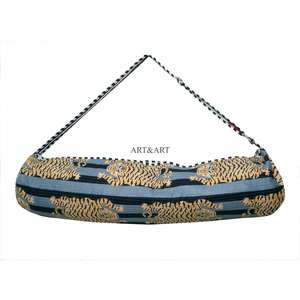 Elegante Bolsa de Yoga con Estampado de Tigre, Ecológica, Ligera, con Cierre de Cremallera, Tela de Algodón, Correa Ajustable, Unisex - Product Image 3