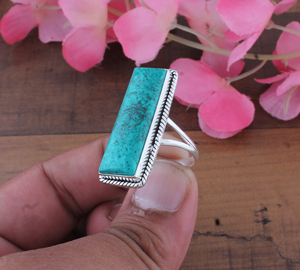925 Sterling <b>Silver</b> Turquoise Classic Party <b>Ring</b> Wholesale Natural Gemstone <b>Statement</b> <b>Rings</b> - Product Image 2