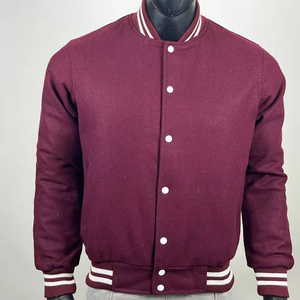 Veste universitaire de baseball personnalisée à prix abordable pour hommes, en laine, col montant, style Letterman, vente en gros pour l'hiver - Product Image 6